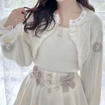 로지타 ROJITA 볼레로 니트 앙상블 화이트