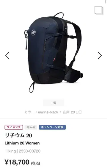 Mammut 백팩 네이비