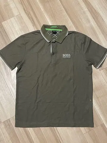 BOSS 피케 셔츠 올리브 그린