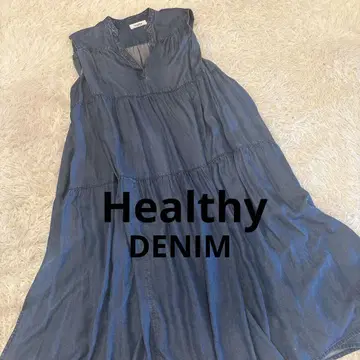 미사용 HEALTHY DENIM 티어드 롱 원피스 사이즈 1