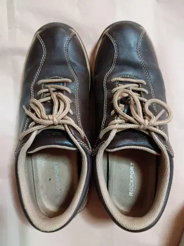 ROCKPORT 브라운 스니커즈 천연 가죽 25.5cm