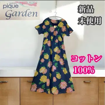 젤라또피케 미사용 새상품 롱 원피스 꽃무늬 올 패턴 면100%