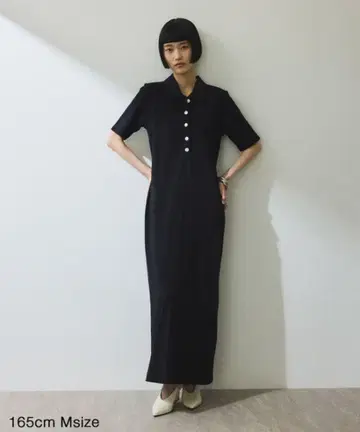ADAM ET ROPE' FEMME 하프 슬리브 피케 셔츠 원피스