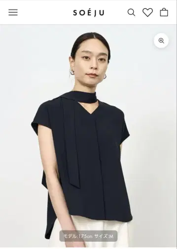soeju 소주 새틴 숏 슬리브 보타이 블라우스