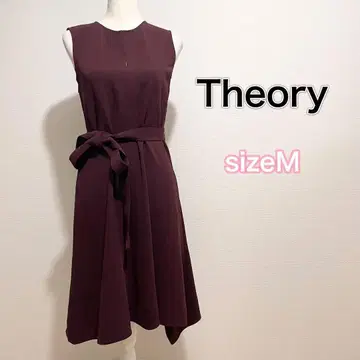 사이즈 M 띠어리 비대칭 원피스 슬리브리스 리본 벨트