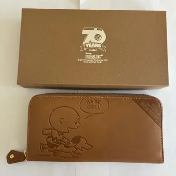 스누피 70주년 장지갑 모카색