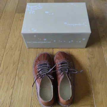 브라운 레이스업 슈즈