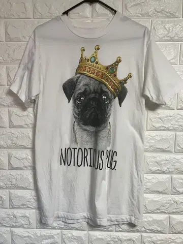 킹 불독 왕관 NOTORIOUS p.u.g 티셔츠 M