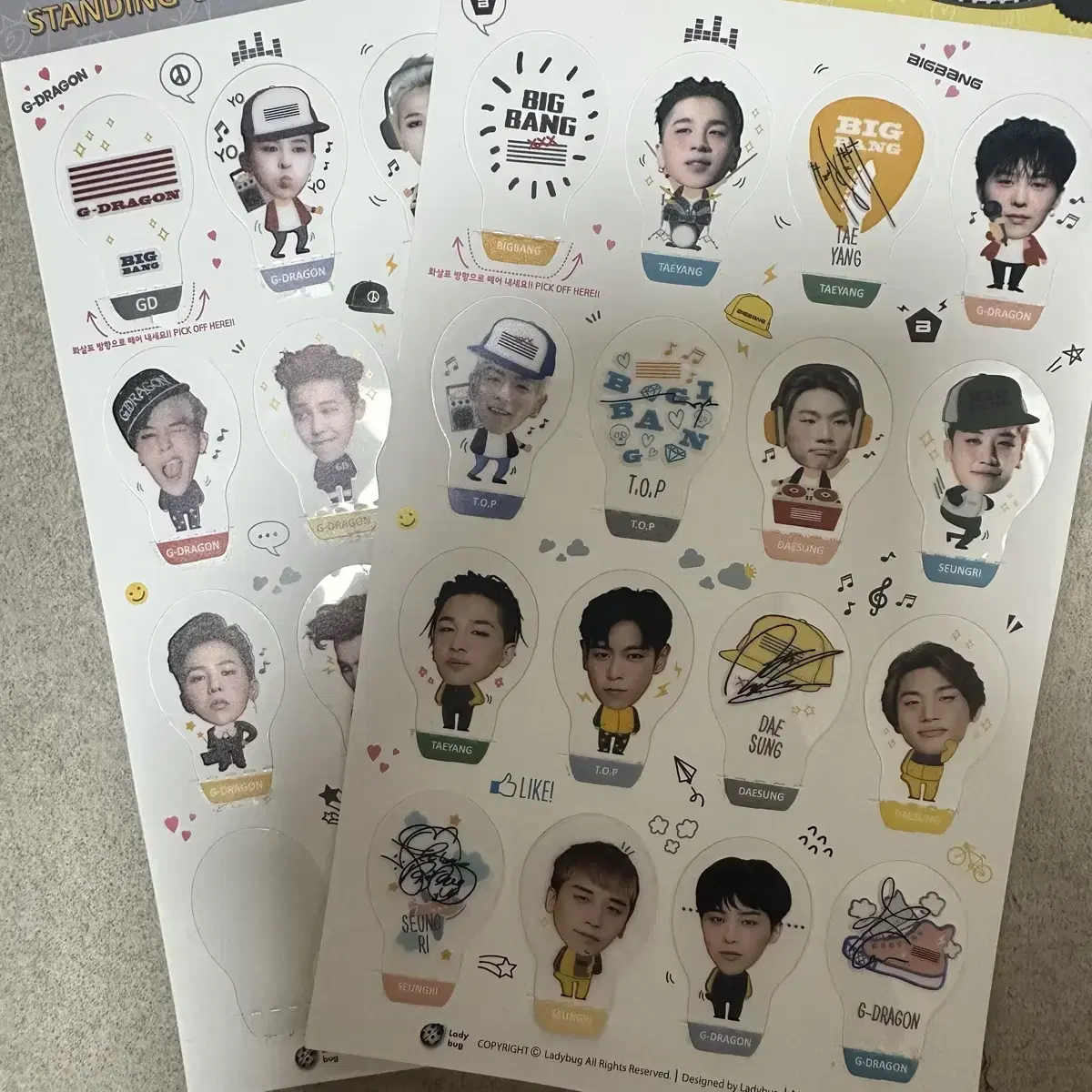 BIGBANG Official/Unofficial Group Sticker on Bunjang Global