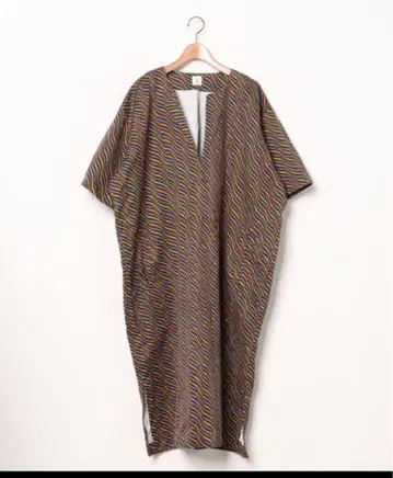 새상품급 6(ROKU) BATTIK MOTIF BIG DRESS/38