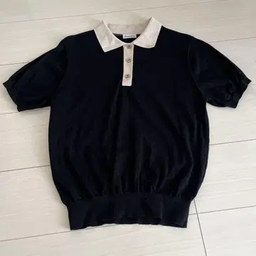 스티븐 앨런 stevenalan 바이컬러 폴로 칼라 니트