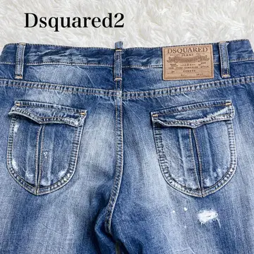Dsquared2 크러쉬 가공 데미지 데님 빈티지 슬림