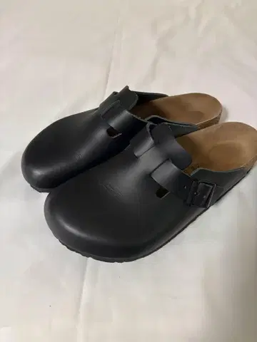 버켄스탁 42 27cm 보스턴 가죽 사보 샌들 블랙