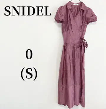 스나이델 새틴 롱 원피스 [0] S 상당 짙은 핑크 엘레강트
