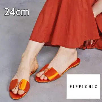 PIPPICHIC 오렌지 플랫 샌들 24cm 13
