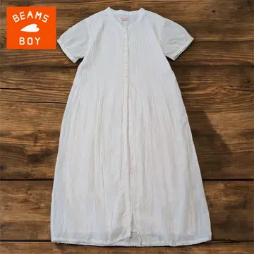 BEAMS BOY 빔즈 보이 인도 면 핀턱 롱 원피스