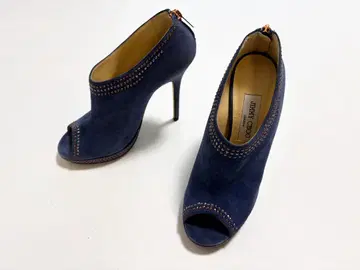 JIMMY CHOO 지미추 가죽 부티 블루 38 이탈리아제