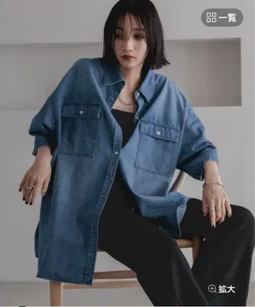 새상품 로리즈팜 데님 셔츠
