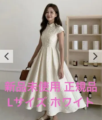 자카드 헤프번 드레스