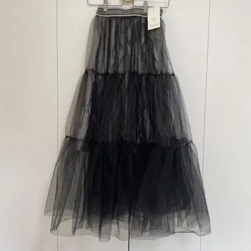 MAISON SPECIAL 블랙 티어드 스커트 프리 사이즈