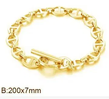골드 체인 링크 팔찌 200x7mm