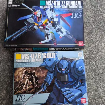 ZZ 건담 & MS-07B 구프 블루 메탈릭 다크 블루 메탈릭