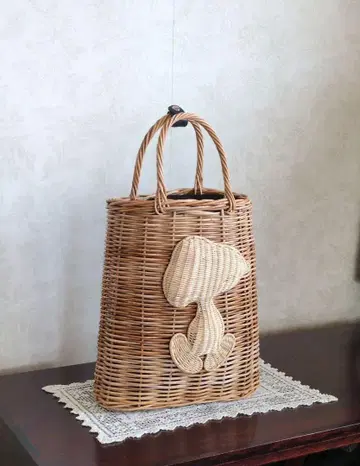 KIS Design PEANUT SNOOPY 스누피 등나무 바스켓 백