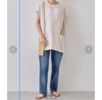 미사용 비어즐리 린넨 느낌의 부치 베스트