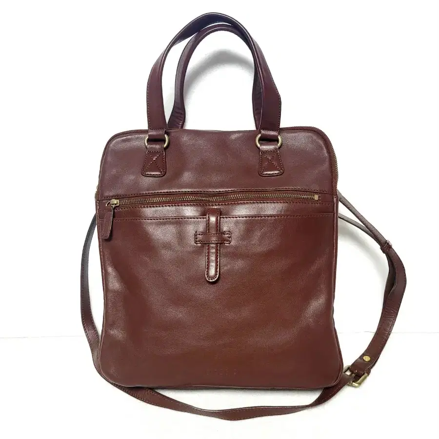 Fancy Club Belted Washing Leather Bag gray #팬시클럽 on
