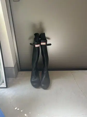 HUNTER 블랙 롱 부츠