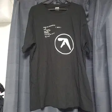 Aphex Twin 로고 티셔츠 블랙 XXL 사이즈 문자