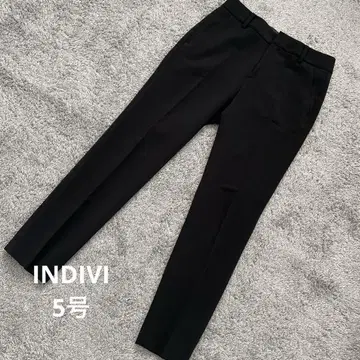 INDIVI 팬츠 센터 프레스 블랙 5호