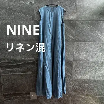 NINE 나인 [1 사이즈] 코튼 린넨 마 혼방 원피스