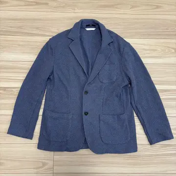 새상품급 SHIPS 헤링본 자카드 자켓 블루 XL 손세탁 가능