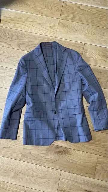 그레이 계열 체크 테일러드 자켓