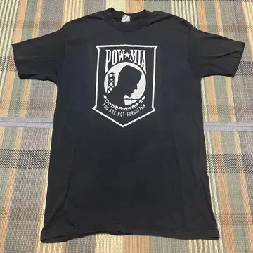 80s 빈티지 POWMIA 티셔츠 싱글 스티치