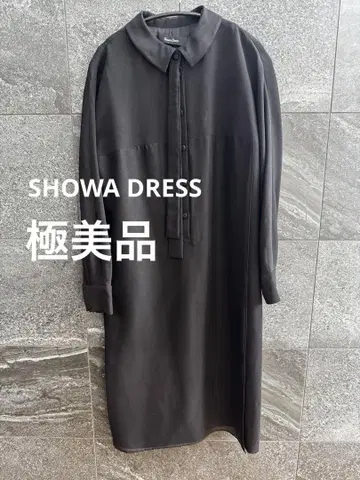 컨디션 최상 SHOWA DRESS 포멀 원피스 수트 블랙 [9호] 보타이