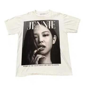 새상품 L 블랙 핑크 제니 BLACKPINK JENNIE 티셔츠