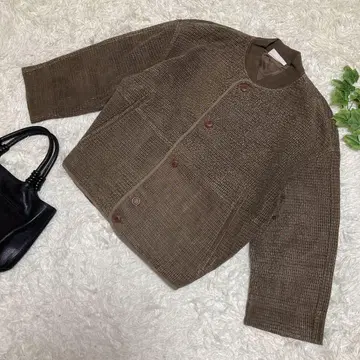 구제 의류  잔프랑코 페레 가죽 자켓 카키 이탈리아제 6 3XL