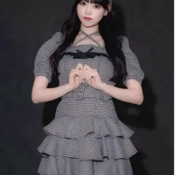 pium 티어드 프릴 미니 원피스