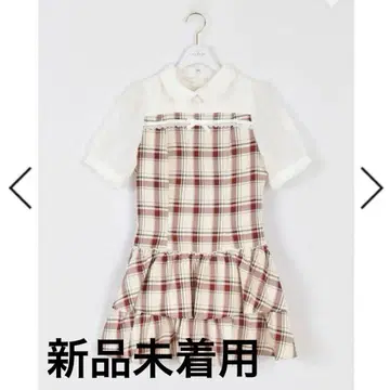 완판템 evelyn 도킹 티어드 OP 원피스 원피스 레드