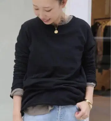 Deuxieme Classe 레이어링 티셔츠 블랙