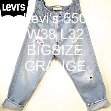 W38 L32 리바이스 550 릴랙스 그런지 빅 데님