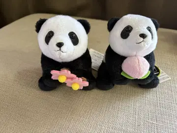 모모하마 사쿠라하마 쌍둥이 팬더 봉제 인형 어드벤처 월드