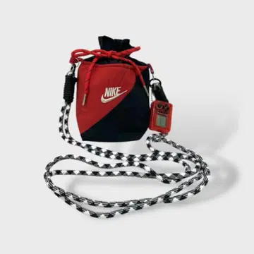 Nike 리메이크 재구성 y2k 나일론 백 블랙 레드