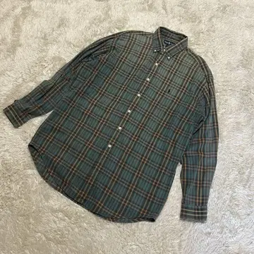 구제 의류] Ralph Lauren 체크 무늬 긴팔 셔츠 M 사이즈