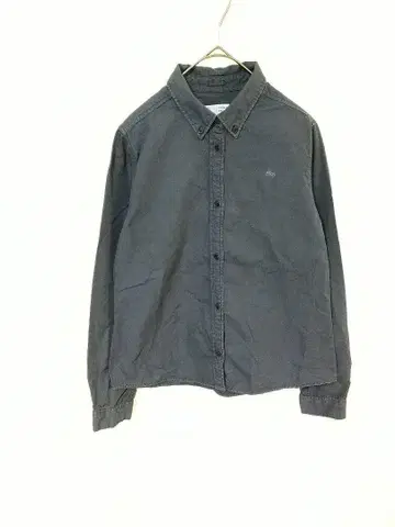 라코스테 LACOSTE 긴팔 셔츠 여성용 M 면 빈티지 사양 네이비