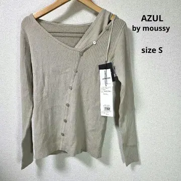 AZUL by moussy 비대칭 숄더 니트 셔츠 긴팔