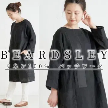 9 BEARDSLEY 비어즐리 패치워크 튜닉 원피스 린넨
