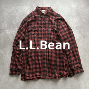 엘엘빈 안감 써멀 플란넬 셔츠 긴팔 XL 빨검 아우터